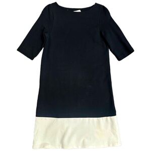 ZaraKnit Black and Cream Colorblock Dress